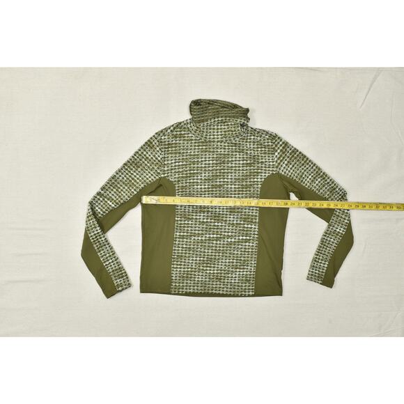 Nike Pro Hyperwarm Men's Green Pullover Sweatshirt Top Regular Size XL Geometric - Picture 4 of 8